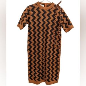 Excelsior knitting mills Montreal vintage chevron knitted dress